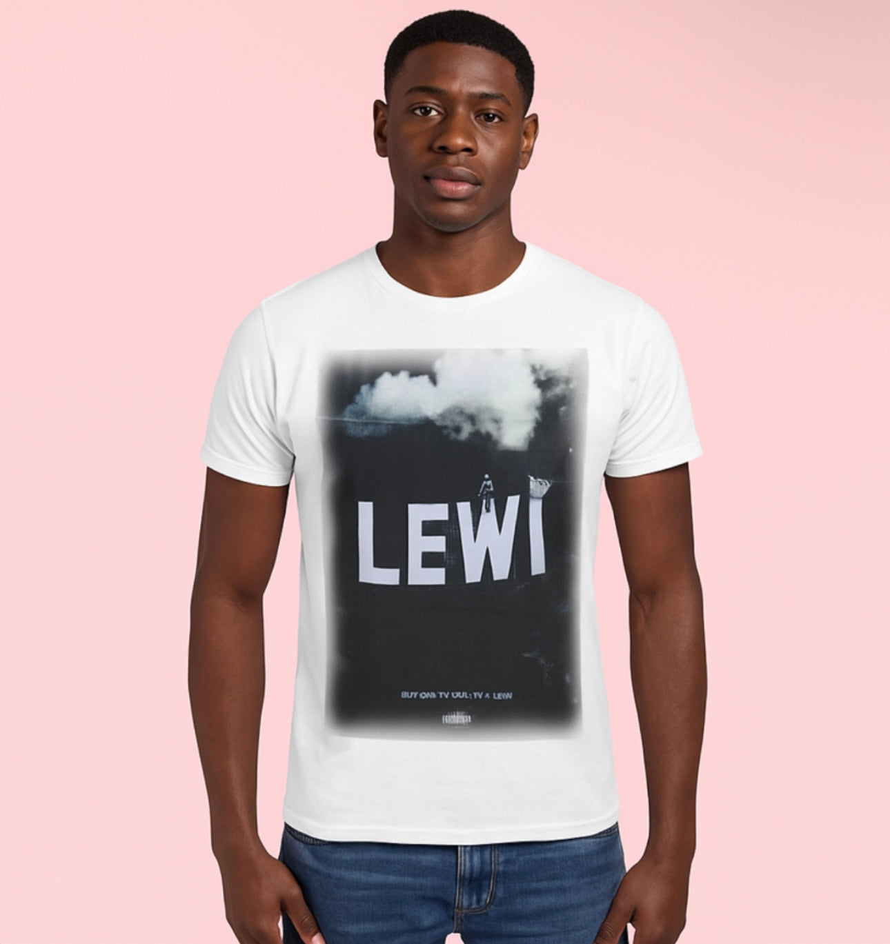 "LEWI" Oversized White Tee